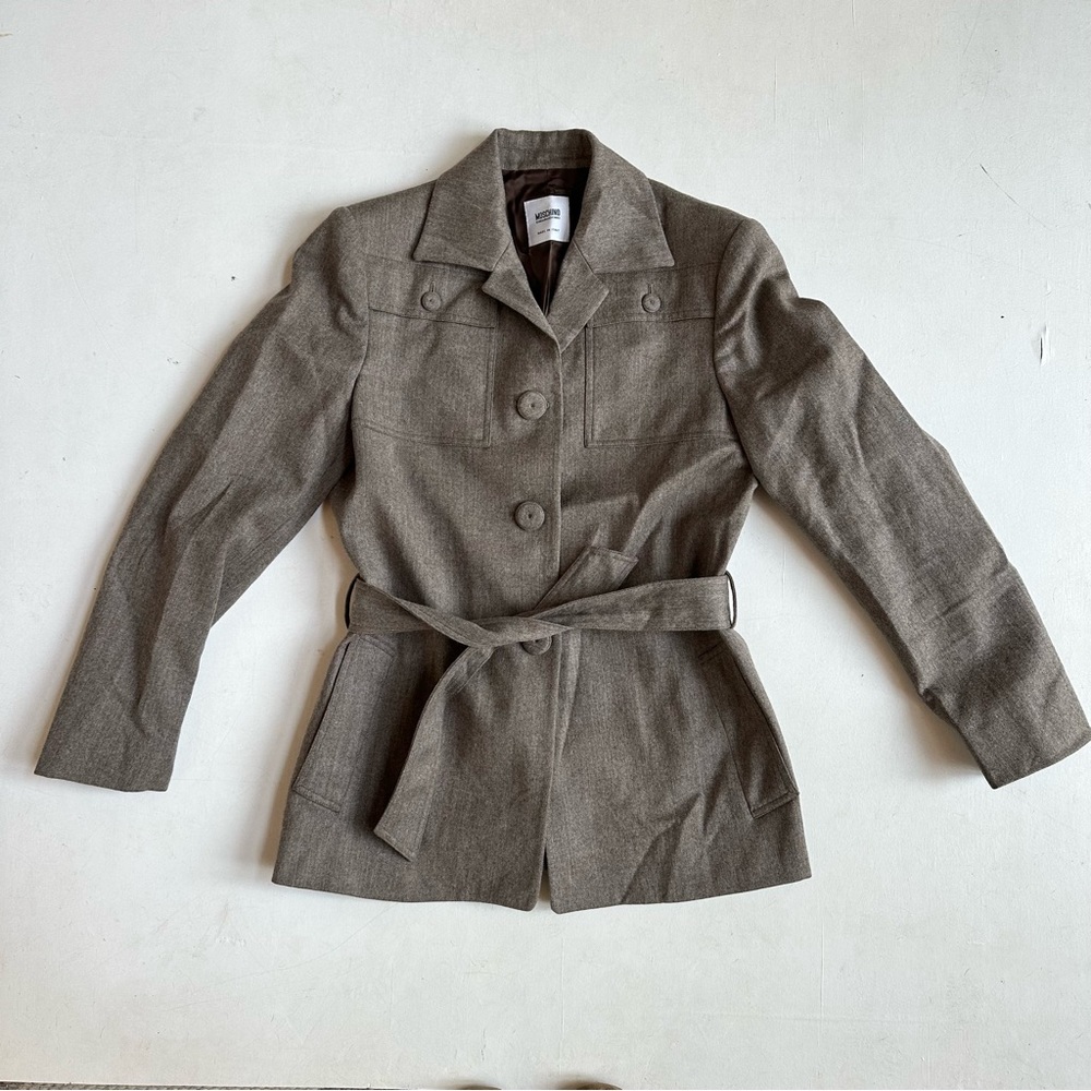 Moschino Cheap & Chic Wool Belted Blazer Jacket - Picture 2 of 7